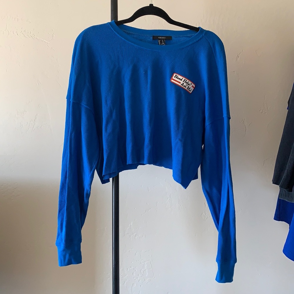 NWOT forever 21 crop long sleeve